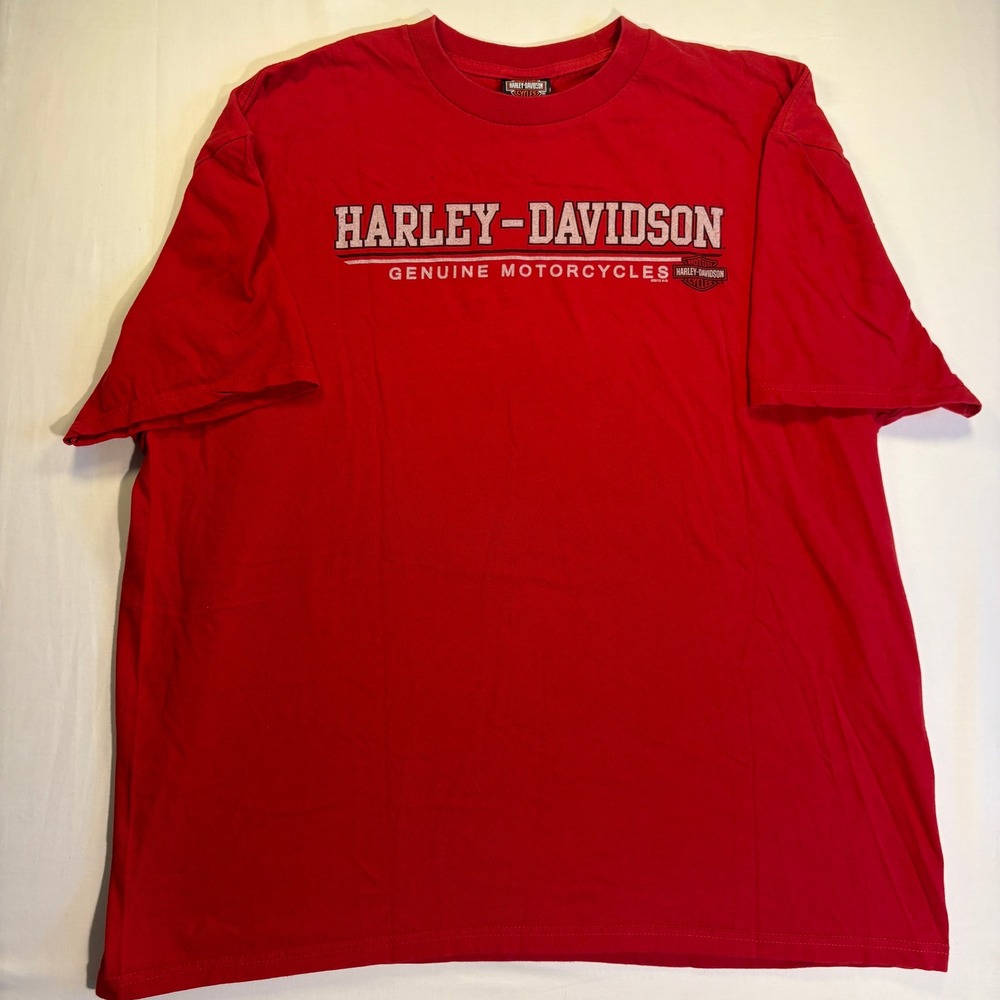 Harley-Davidson Las Vegas NV Graphic T-Shirt Red Mens 2XL 2012 Genuine Logo